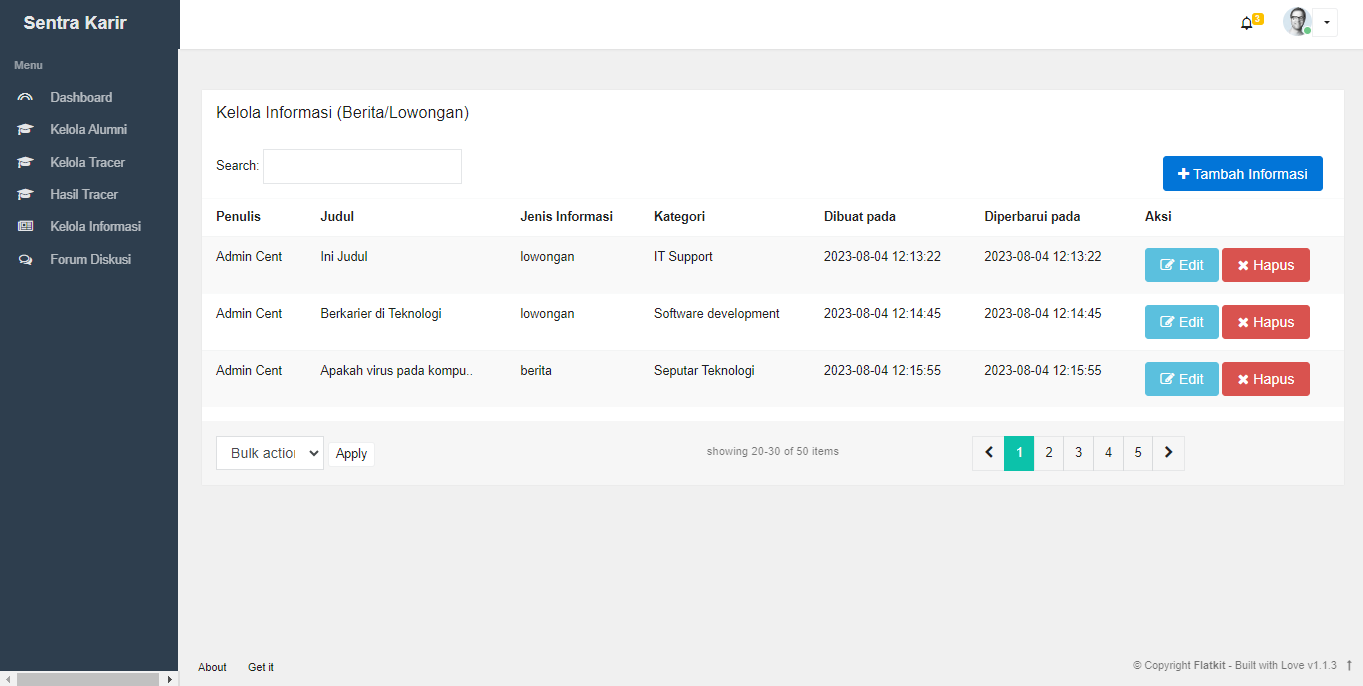 Manage Alumni Data